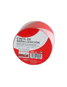 Cinta señalización roja y blanca