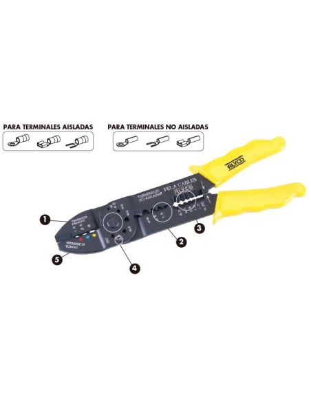 Alicate terminales aisladas-no aisladas