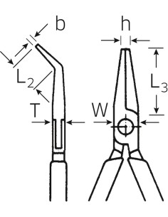 Alicates de pinza curva a 45º semirredonda de mecánico 6532 - Stahlwille 2