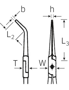 Alicates de pinza curva a 45°, plana (Alicates de aguja) 6537 - Stahlwille 2