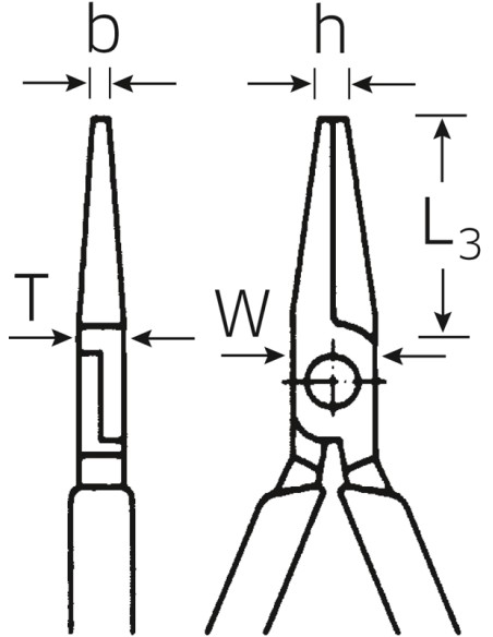 Alicates de pinza plana, largos con filo 6509 - Stahlwille