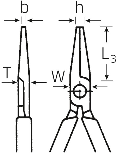 Alicates de pinza semirredonda de mecánico 6538 - Stahlwille