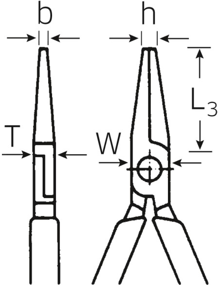 Alicates de pinza semirredonda de mecánico (Alicates garajista) 6533 - Stahlwille
