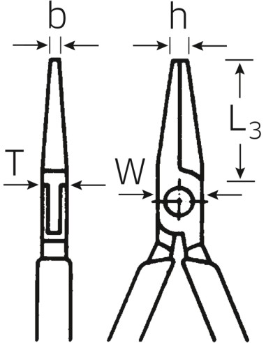 Alicates de pinza semirredonda de mecánico 6531 - Stahlwille