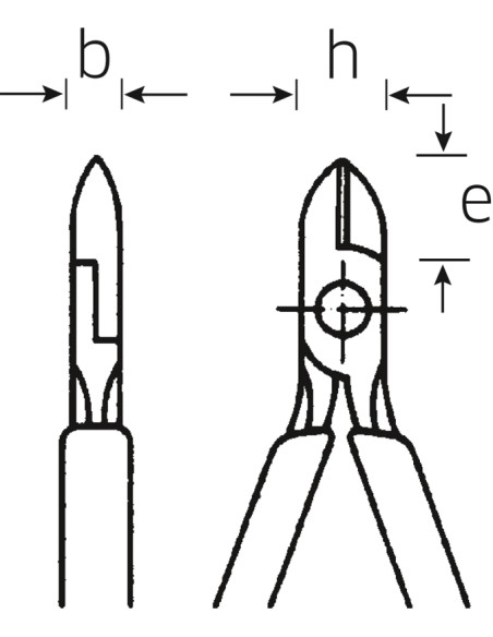 Alicates «MINI» de corte lateral para electrónica 6604 - Stahlwille
