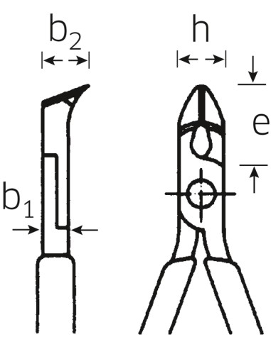Alicates de corte diagonal para electrónica 6614 - Stahlwille