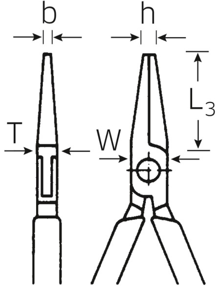 Alicates para electrónica de pinza semirredonda 6540 - Stahlwille Alicates para electrónica de pinza semirredonda 6540 - Stahlwille