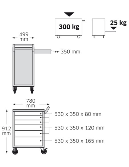 Carro de taller 90/6A - Stahlwille
