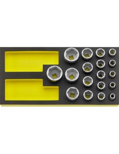 Bocas de llave de vaso 1/2" en bandeja TCS TCS 52/18 MF - Stahlwille