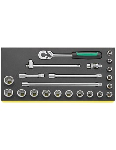 Herramientas 3/8" en bandeja TCS TCS 456/16/6 - Stahlwille