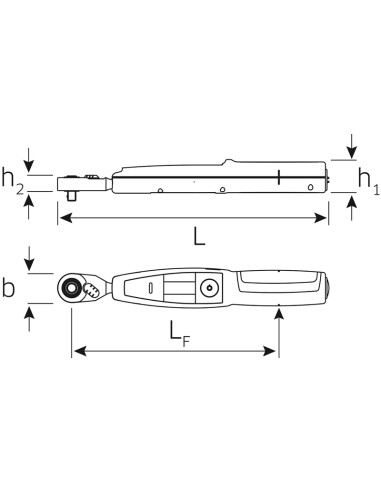 Llave dinamométrica electrónica con carraca fija de dentado fino integrada 701/2 - Stahlwille
