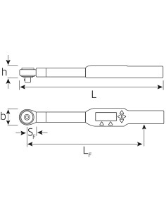 Llave dinamométrica electrónica Sensotork con el útil acoplable carraca reversible 712R/6 - Stahlwille 2
