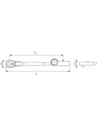 Llave dinamométrica MANOSKOP con reloj de medición y carraca fija integrada 71aR/80 - Stahlwille
