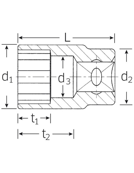 Boca de llave de vaso 45aP - Stahlwille