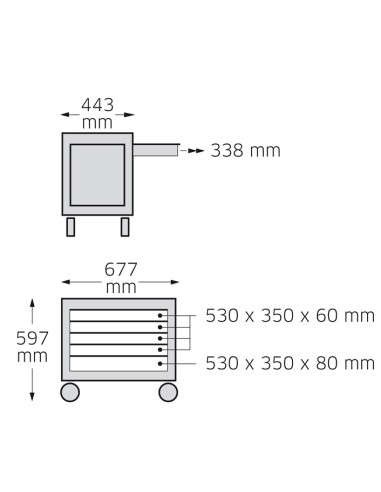 Caja-taller sobre ruedas, con cajones 922N - Stahlwille