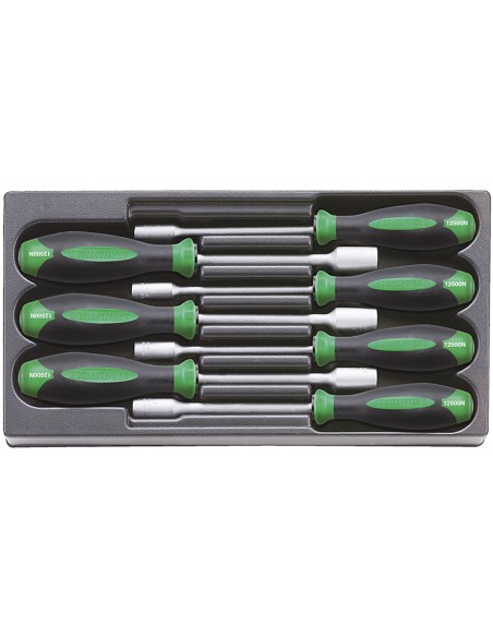 7 Llaves hexagonales de vaso, DRALL 7 - 13 mm  con mango ES 12500N/7 - Stahlwille