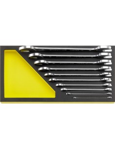 10 Llaves de dos bocas fijas en bandeja TCS TCS 10/10, 6x7-24x27 mm MF - Stahlwille