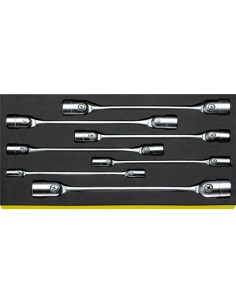 7 Llaves articuladas dobles en bandeja TCS TCS 29/7, 8x9-20x22 mm - Stahlwille
