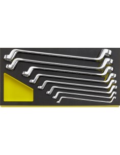8 Llaves de dos bocas en estrella en bandeja TCS TCS 20/8, 6x7-19x22 mm MF - Stahlwille
