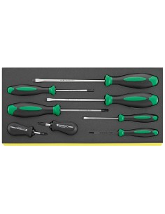 Juego de 8 destornilladores DRALL+ en bandeja TCS TCS 4620-4737/8 - Stahlwille
