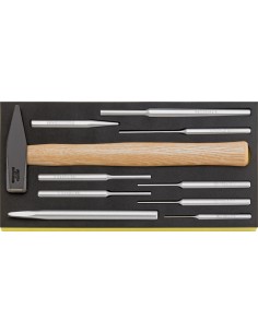 Martillos, Cinceles, etc. en bandeja TCS TCS 102-108/10960/10 - Stahlwille